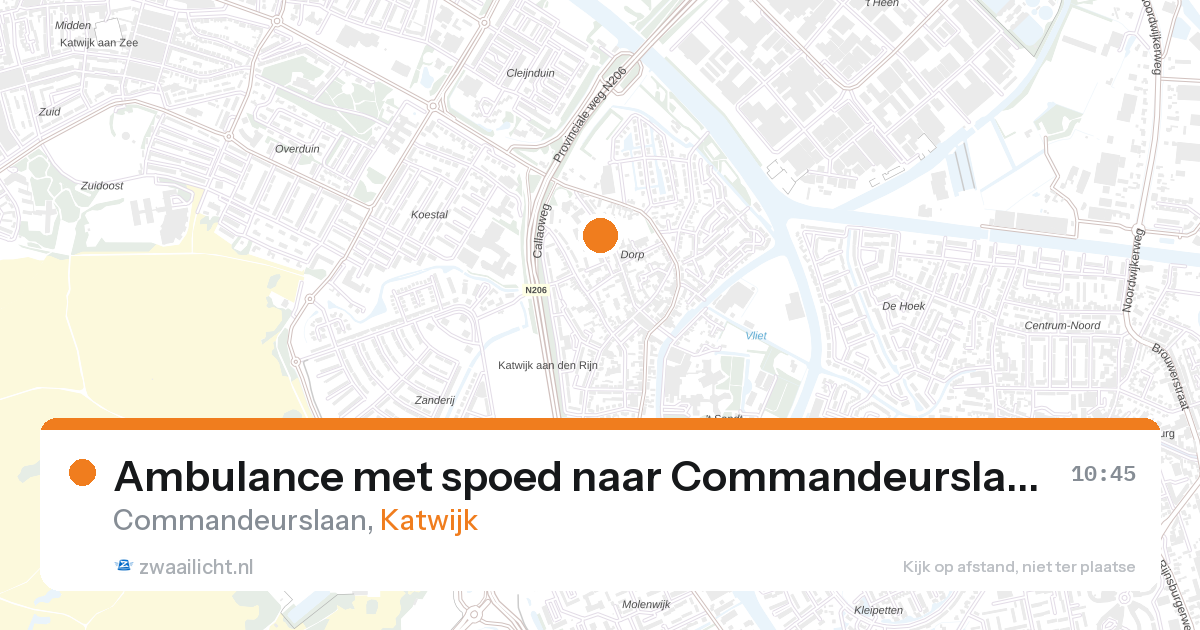 Ambulance met spoed naar Commandeurslaan in Katwijk — 18 jun 2026