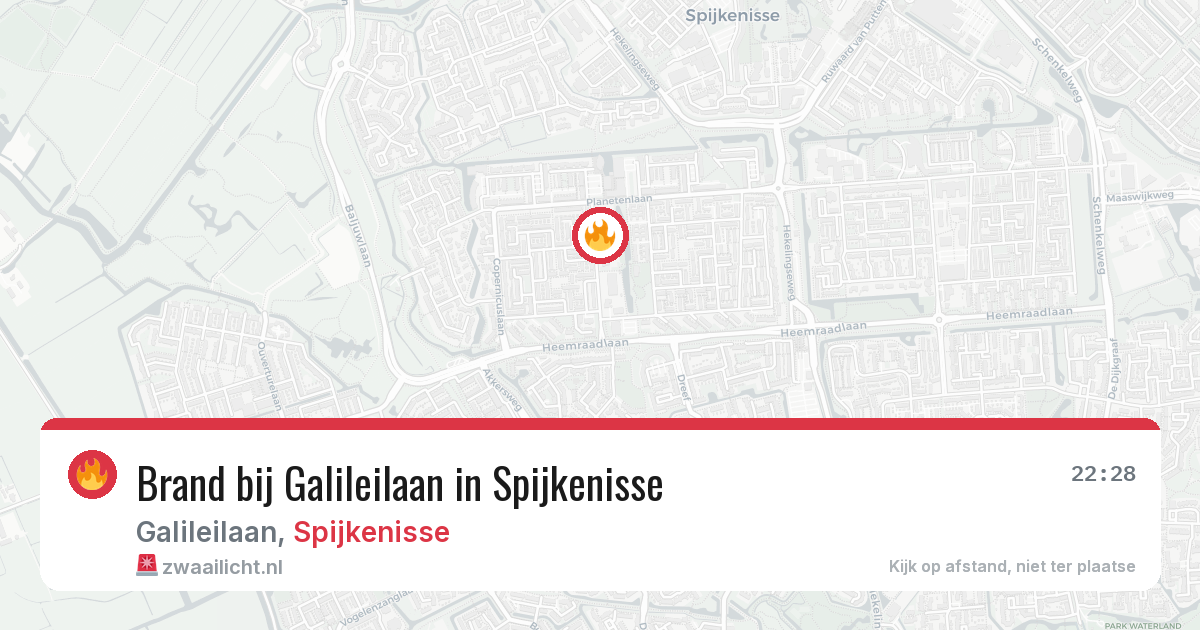 Brand bij Galileilaan in Spijkenisse — 2 aug 2026