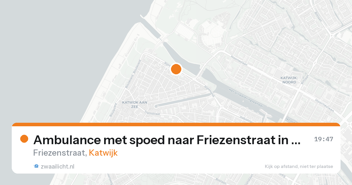 Ambulance met spoed naar Friezenstraat in Katwijk — 18 aug 2026
