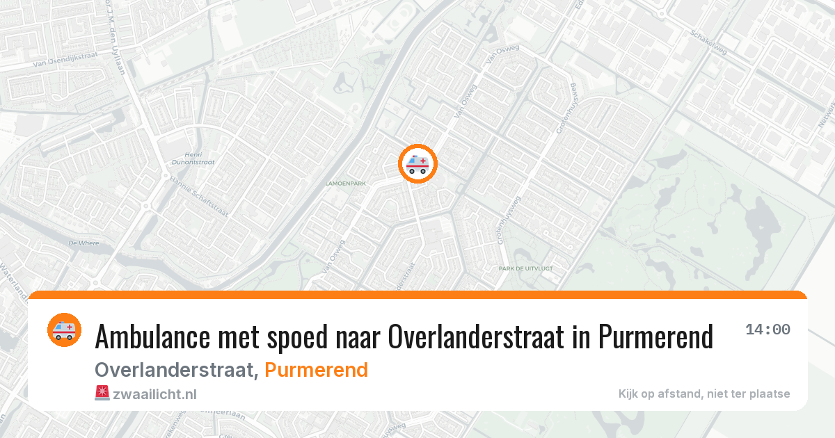Ambulance met spoed naar Overlanderstraat in Purmerend — 21 mrt 2026