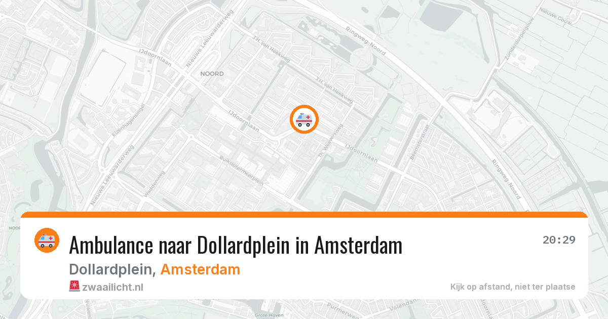 Ambulance naar Dollardplein in Amsterdam — 14 jun 2026