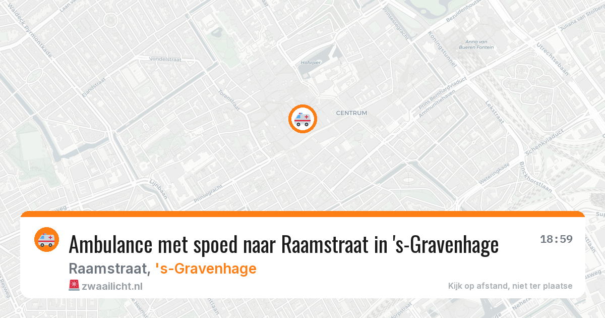 Ambulance met spoed naar Raamstraat in 's-Gravenhage — 6 apr 2026