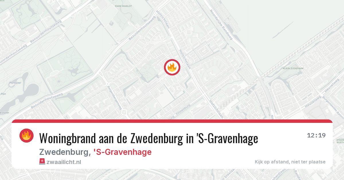 Woningbrand aan de Zwedenburg in 'S-Gravenhage — 6 apr 2026