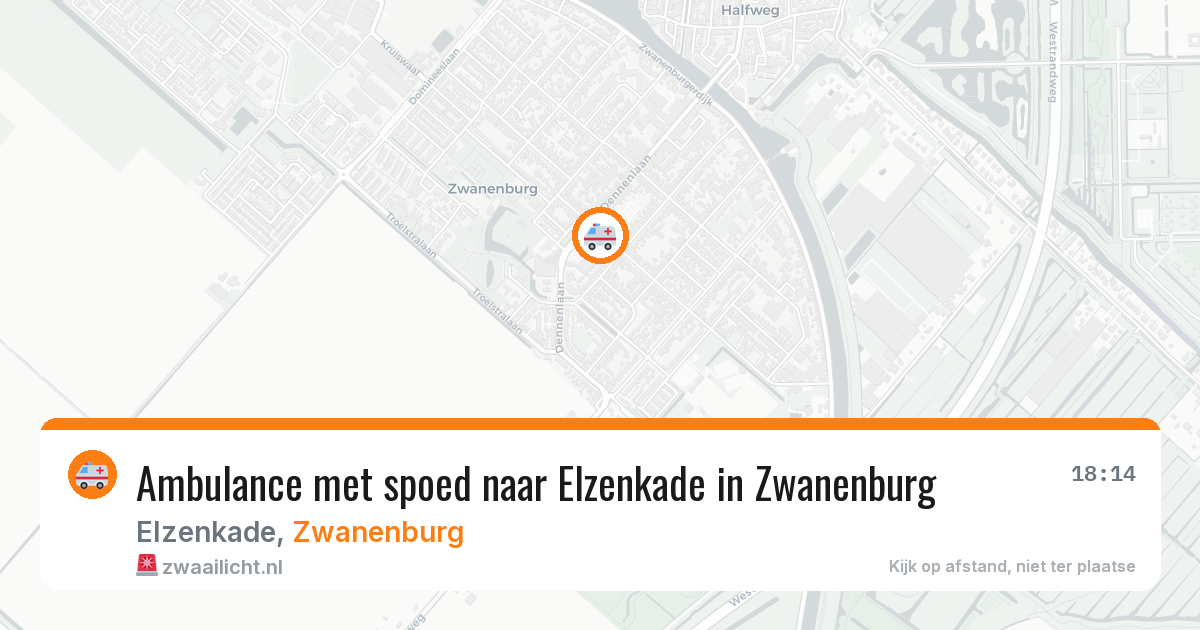 Ambulance met spoed naar Elzenkade in Zwanenburg — 26 jul 2026
