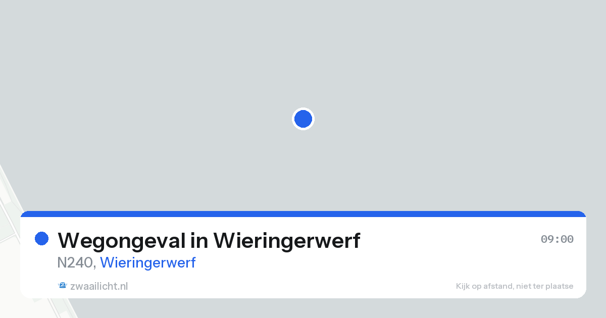 Wegongeval in Wieringerwerf — 19 aug 2026