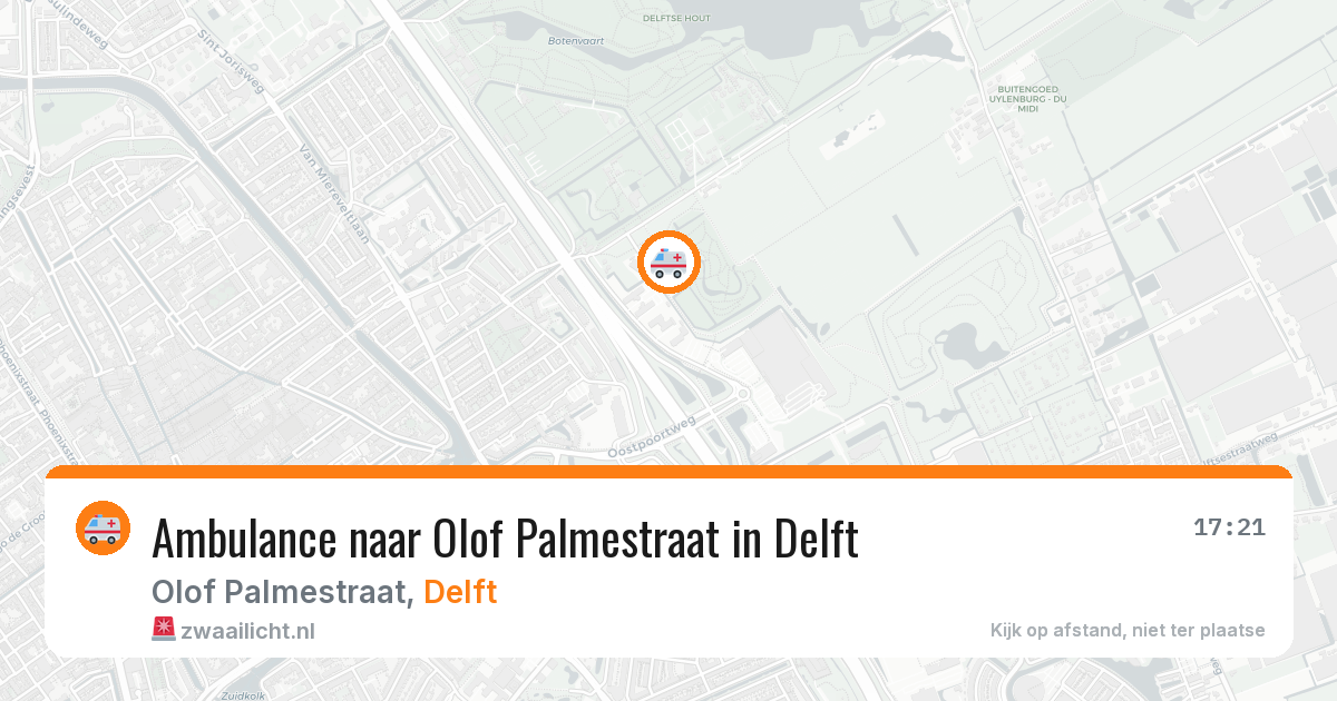 Ambulance naar Olof Palmestraat in Delft — 31 jul 2026