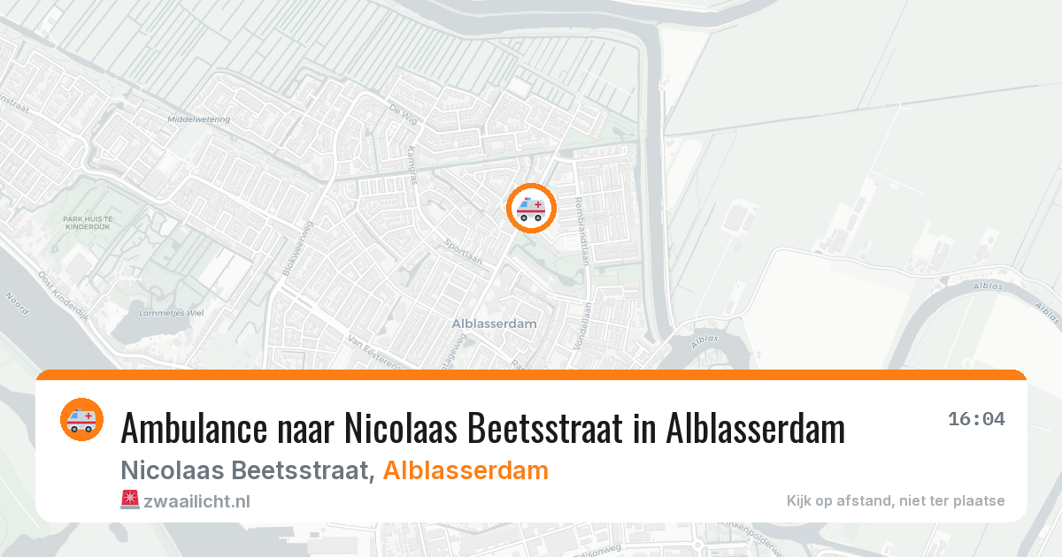 Ambulance naar Nicolaas Beetsstraat in Alblasserdam — 31 jul 2026