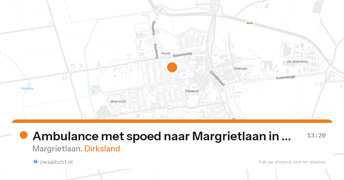 Ambulance met spoed naar Margrietlaan in Dirksland — 17 jul 2026