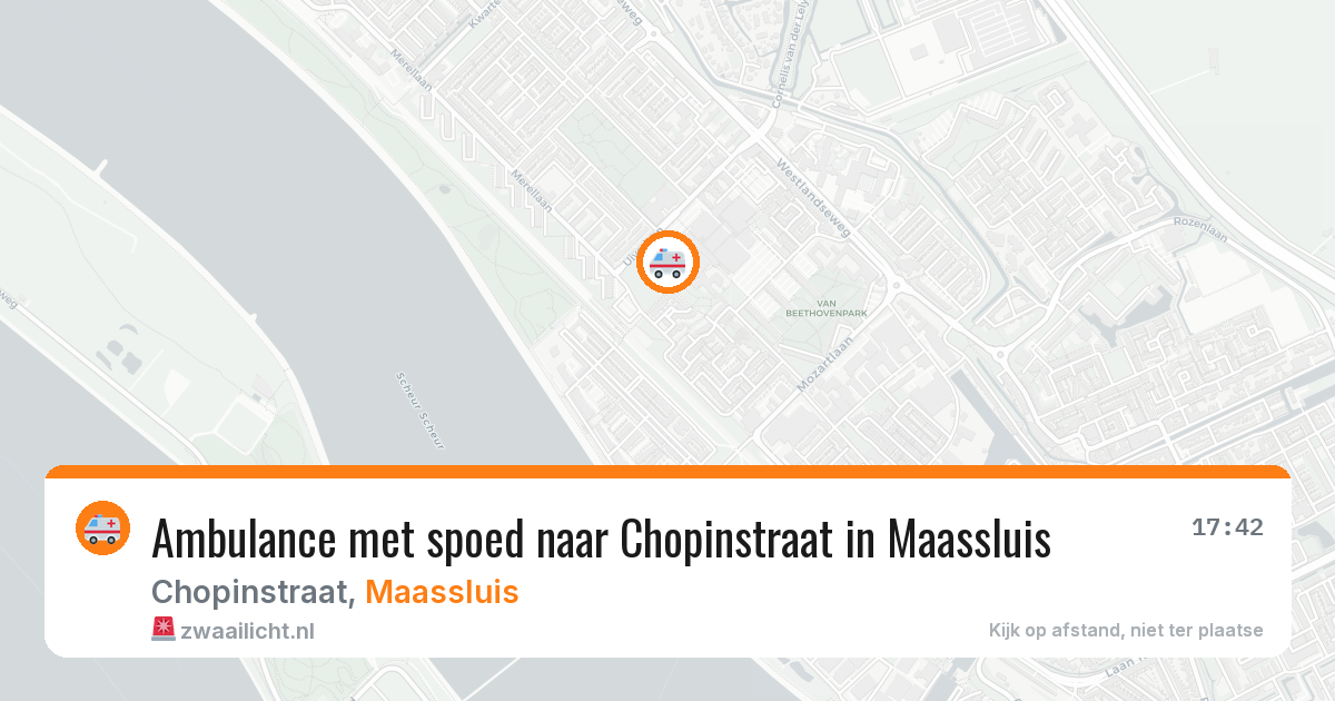 Ambulance met spoed naar Chopinstraat in Maassluis — 22 mrt 2026
