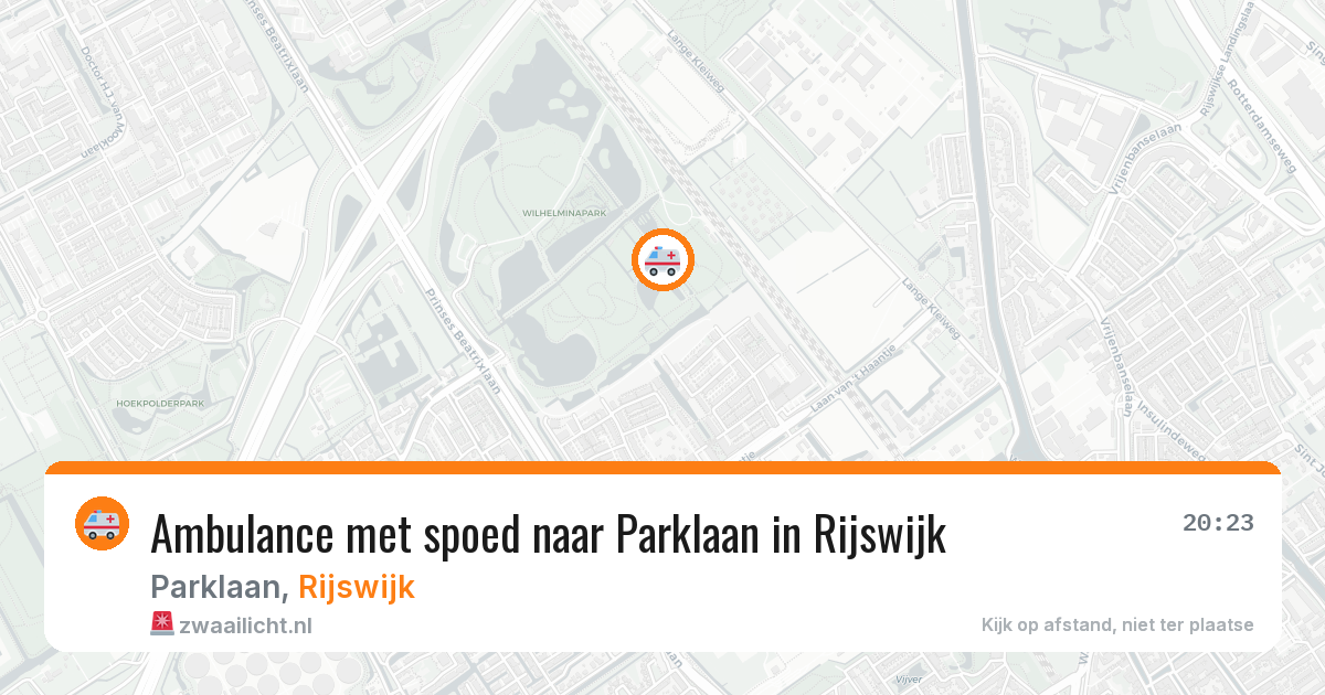Ambulance met spoed naar Parklaan in Rijswijk — 21 mei 2026