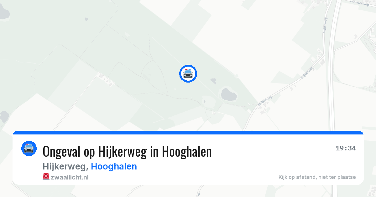 Ongeval op Hijkerweg in Hooghalen — 25 jul 2026
