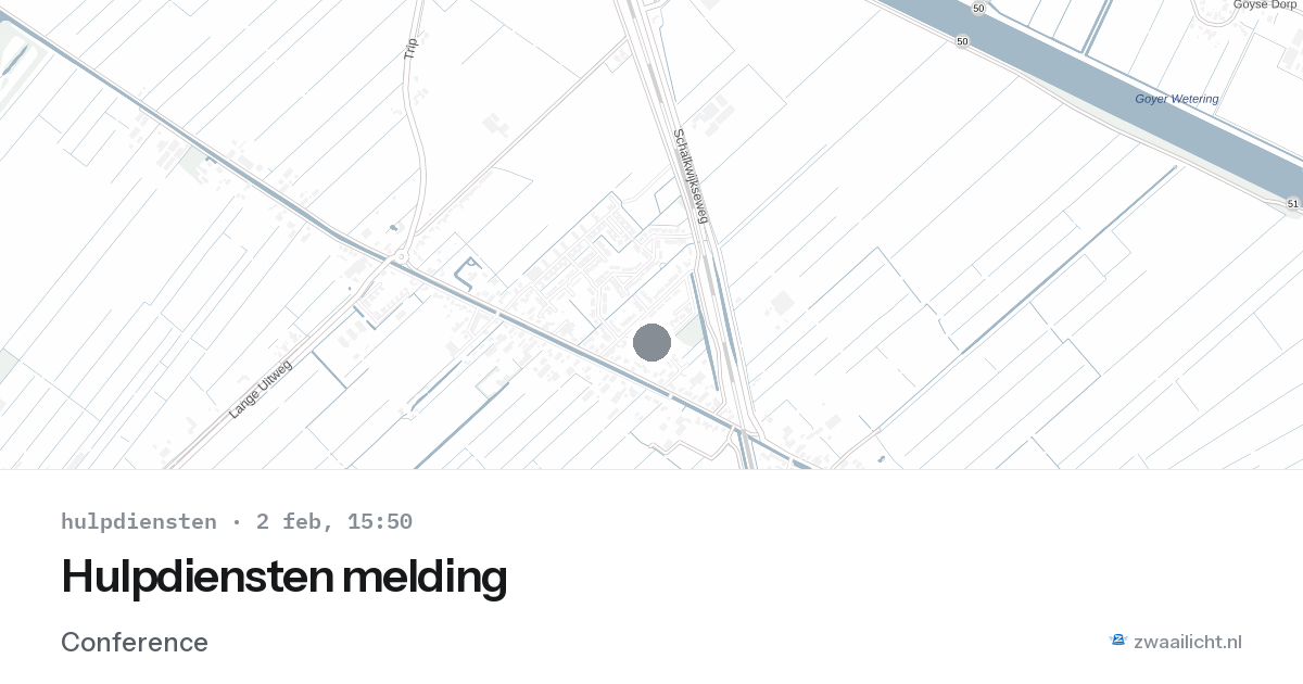 Hulpdiensten melding — 2 feb 2026
