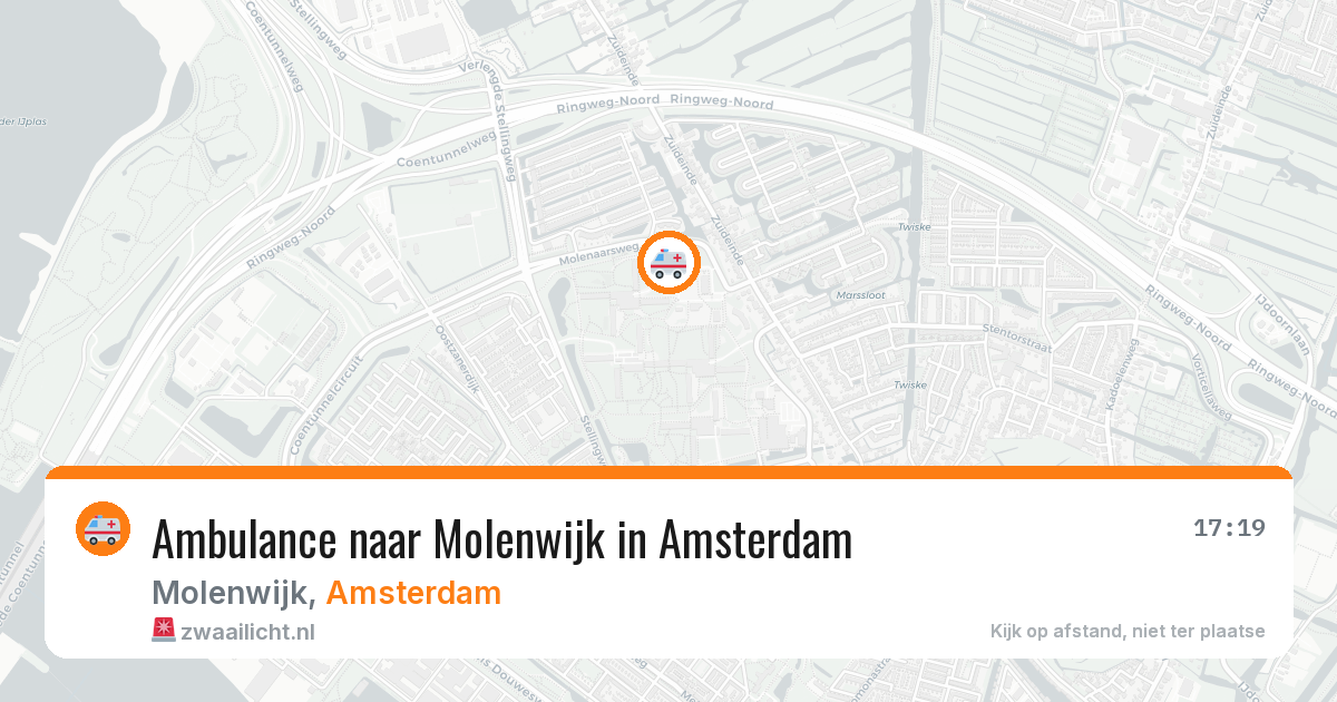Ambulance naar Molenwijk in Amsterdam — 10 aug 2026