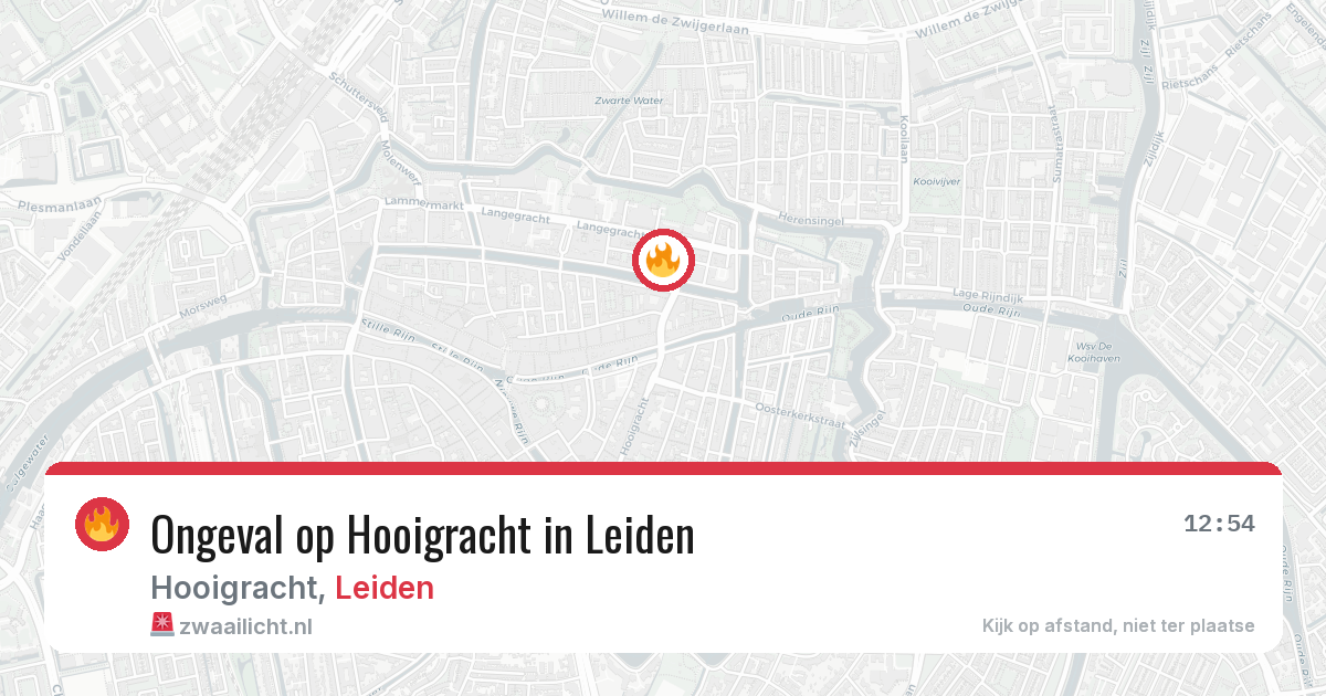 Ongeval op Hooigracht in Leiden — 11 apr 2026