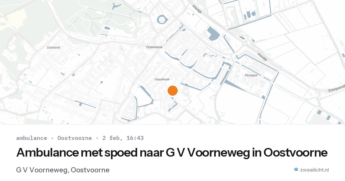 Ambulance met spoed naar G V Voorneweg in Oostvoorne — 2 feb 2026