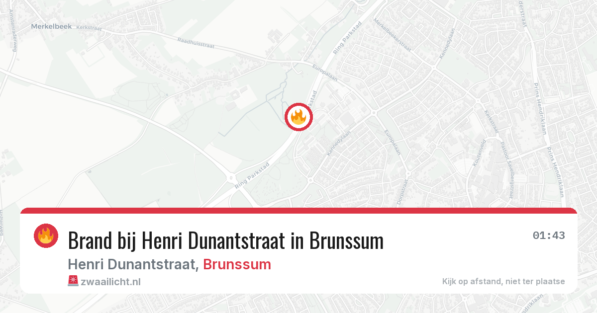 Brand bij Henri Dunantstraat in Brunssum — 9 apr 2026