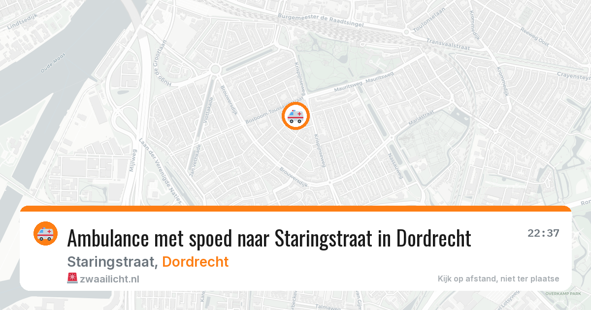 Ambulance met spoed naar Staringstraat in Dordrecht — 22 jan 2026