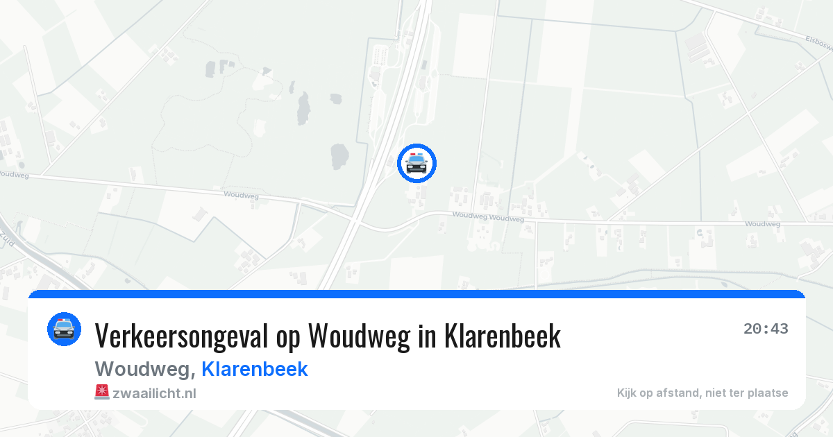 Verkeersongeval op Woudweg in Klarenbeek — 14 jul 2026