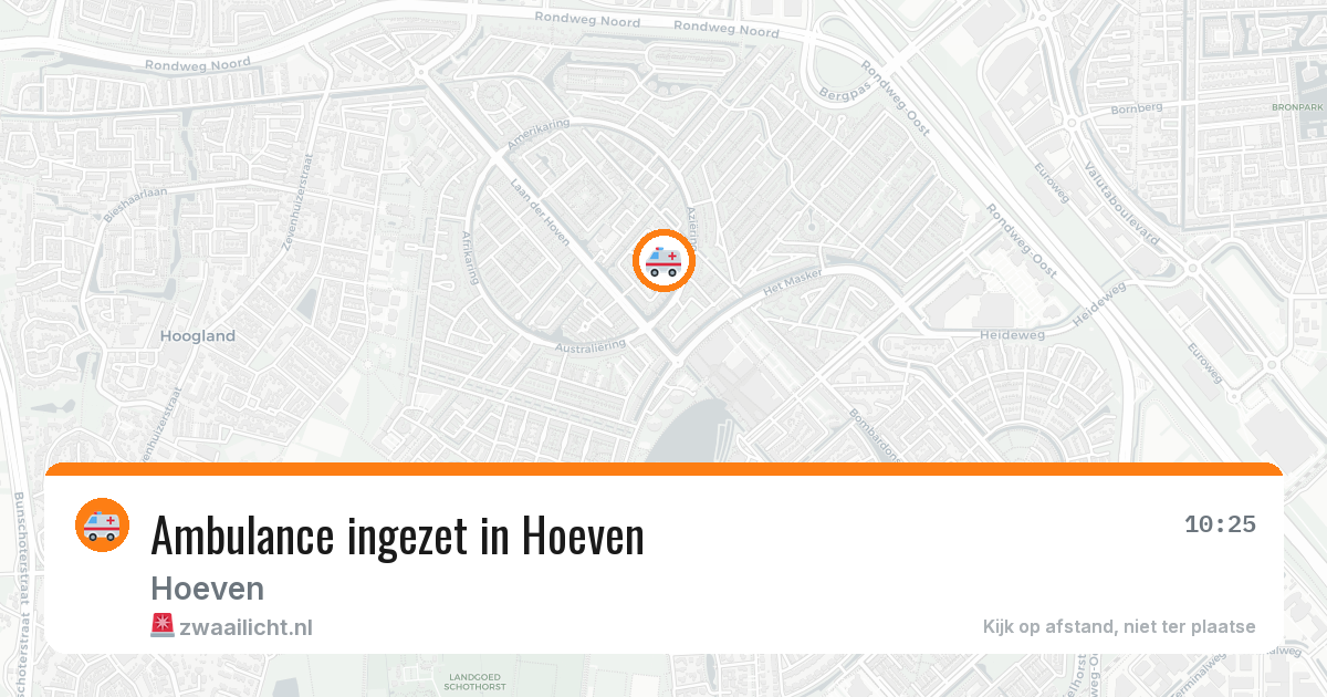 Ambulance ingezet in Hoeven — 19 mrt 2026