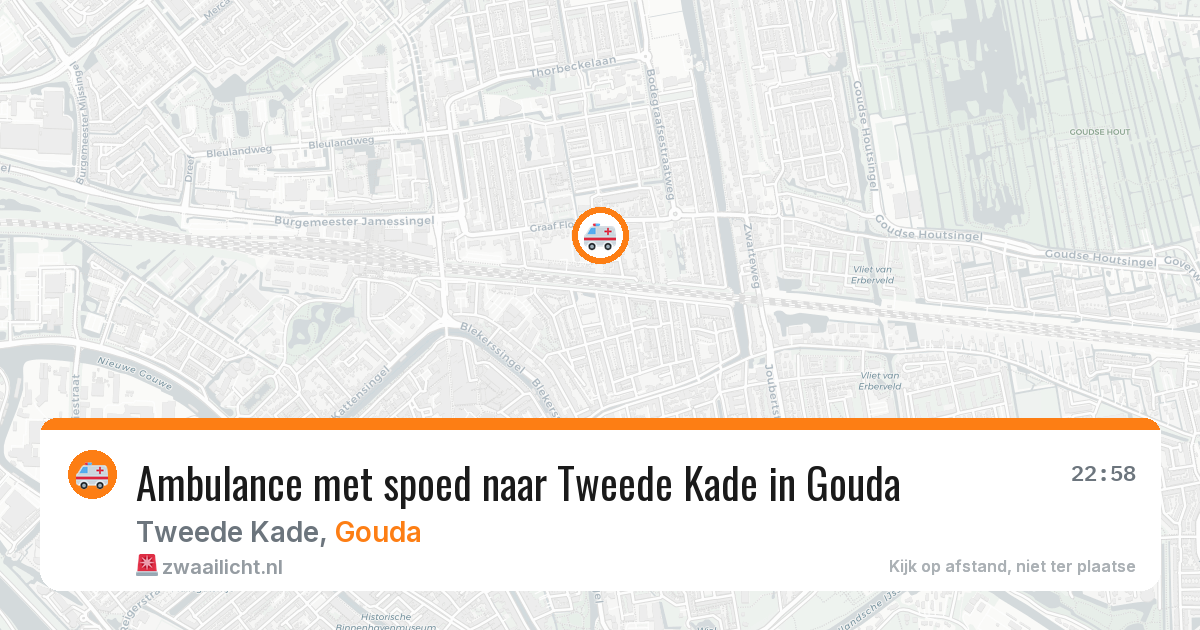 Ambulance met spoed naar Tweede Kade in Gouda — 3 jun 2026