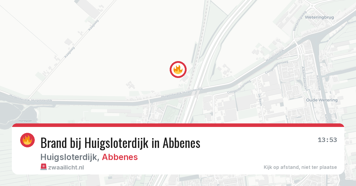 Brand bij Huigsloterdijk in Abbenes — 4 mrt 2026