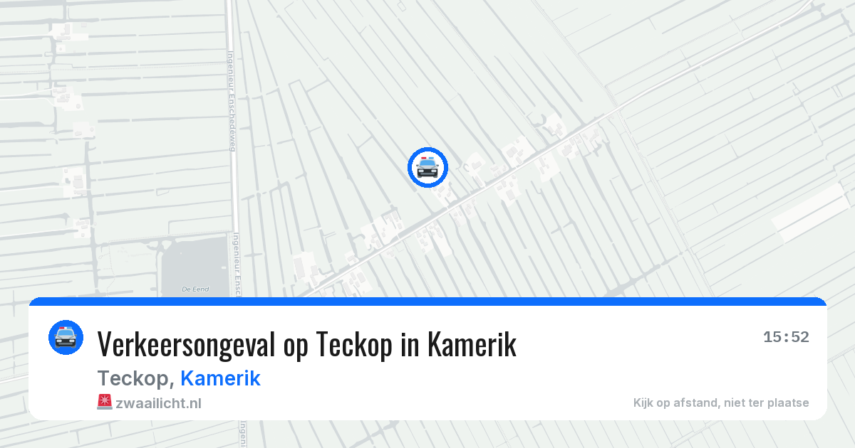 Verkeersongeval op Teckop in Kamerik — 29 jul 2026