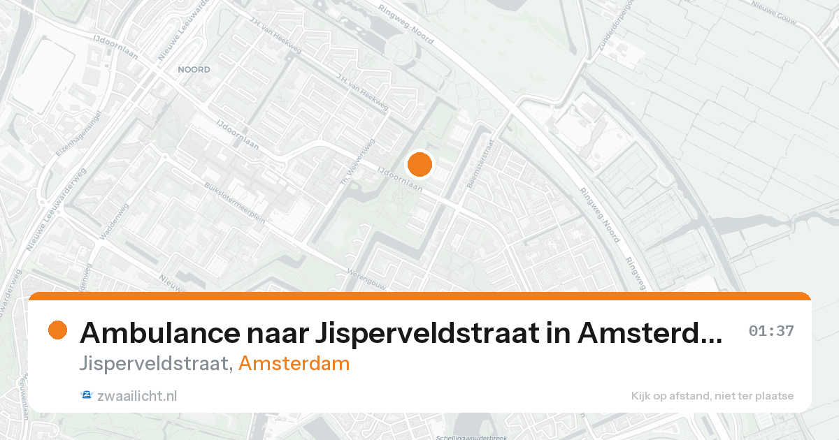 Ambulance naar Jisperveldstraat in Amsterdam — 8 feb 2026