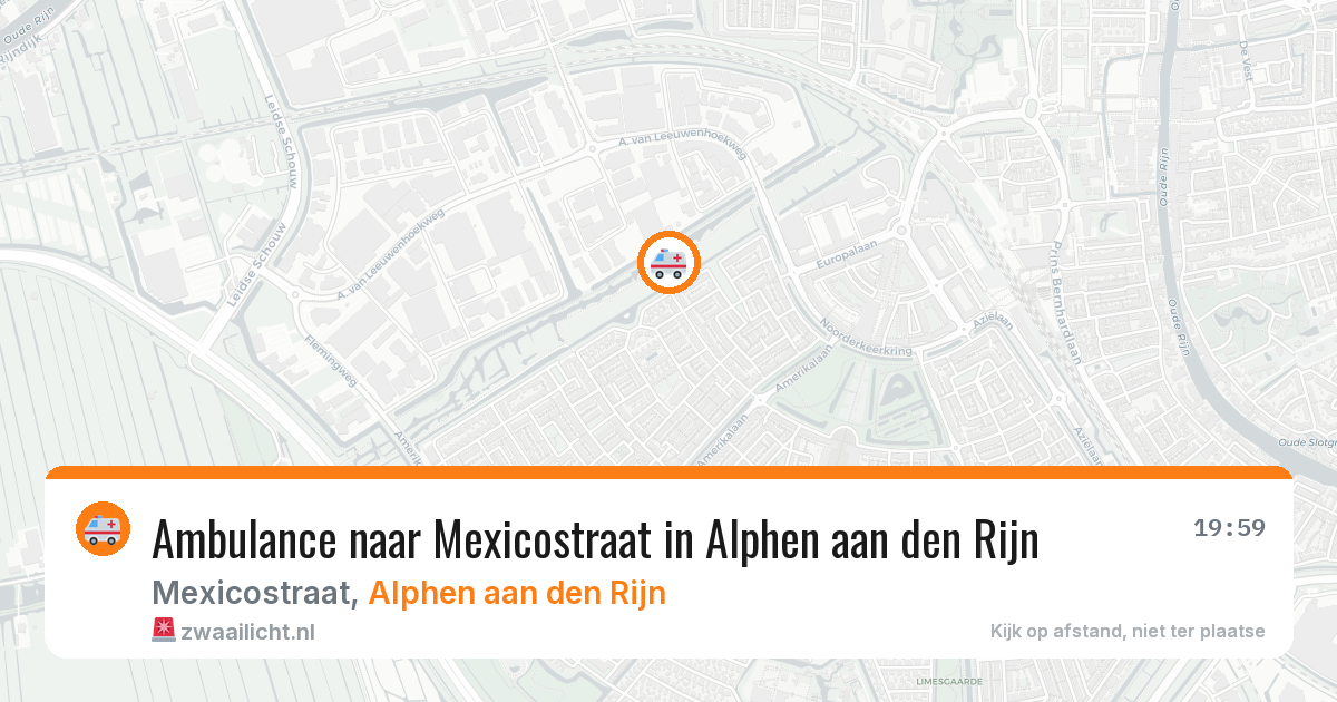 Ambulance naar Mexicostraat in Alphen aan den Rijn — 8 jul 2026