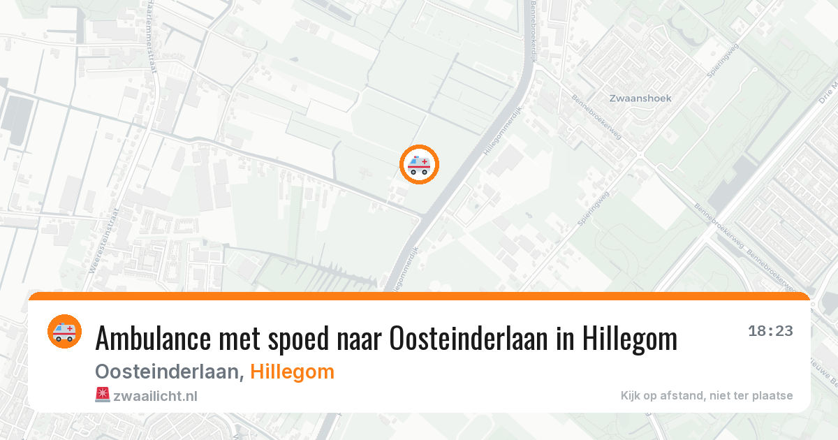 Ambulance met spoed naar Oosteinderlaan in Hillegom — 28 jan 2026