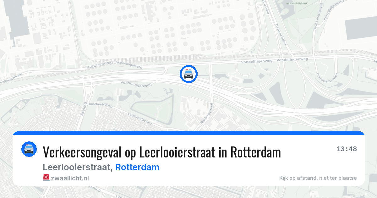 Verkeersongeval op Leerlooierstraat in Rotterdam — 6 aug 2026