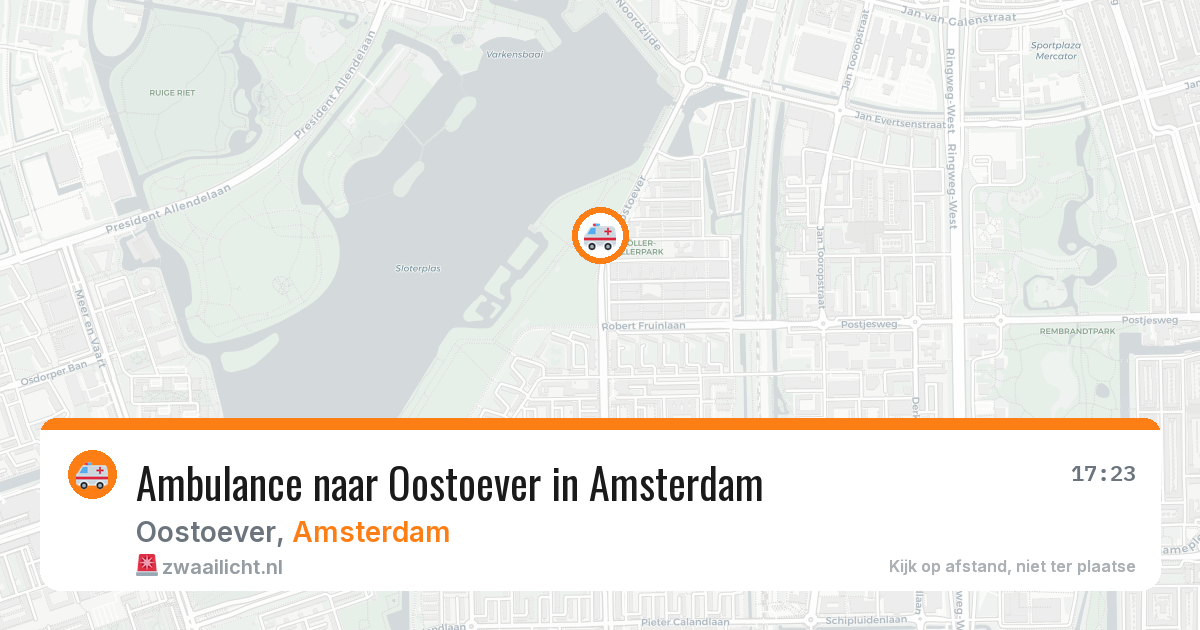 Ambulance naar Oostoever in Amsterdam — 5 jun 2026