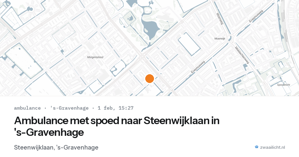 Ambulance met spoed naar Steenwijklaan in 's-Gravenhage — 1 feb 2026