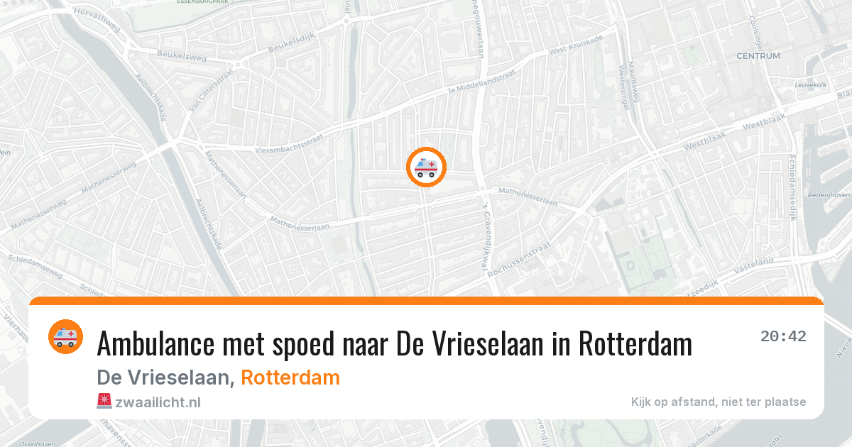 Ambulance met spoed naar De Vrieselaan in Rotterdam — 2 mei 2026