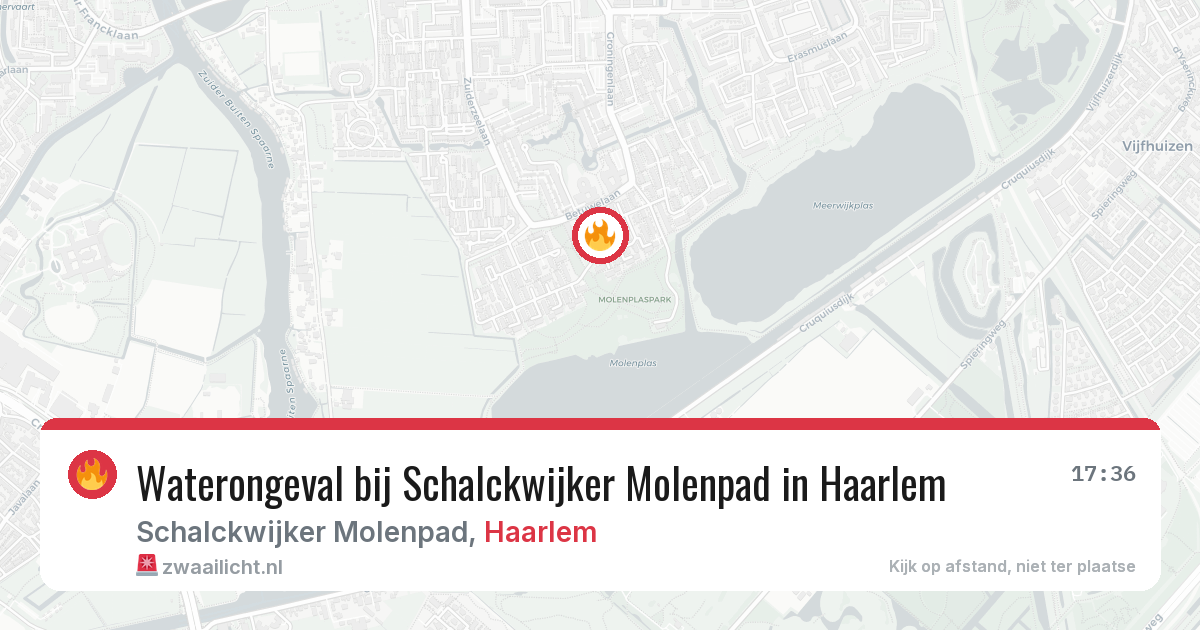 Waterongeval bij Schalckwijker Molenpad in Haarlem — 9 jun 2026