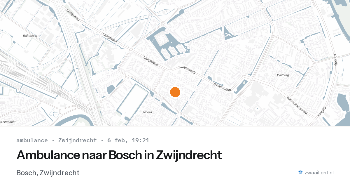 Ambulance naar Bosch in Zwijndrecht — 6 feb 2026