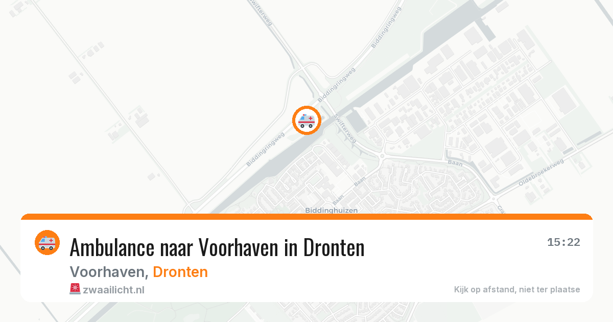 Ambulance naar Voorhaven in Dronten — 12 aug 2026