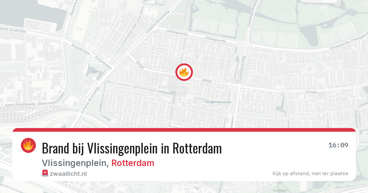 Brand bij Vlissingenplein in Rotterdam — 31 jul 2026