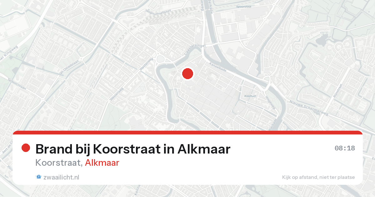 Brand bij Koorstraat in Alkmaar — 18 mei 2026