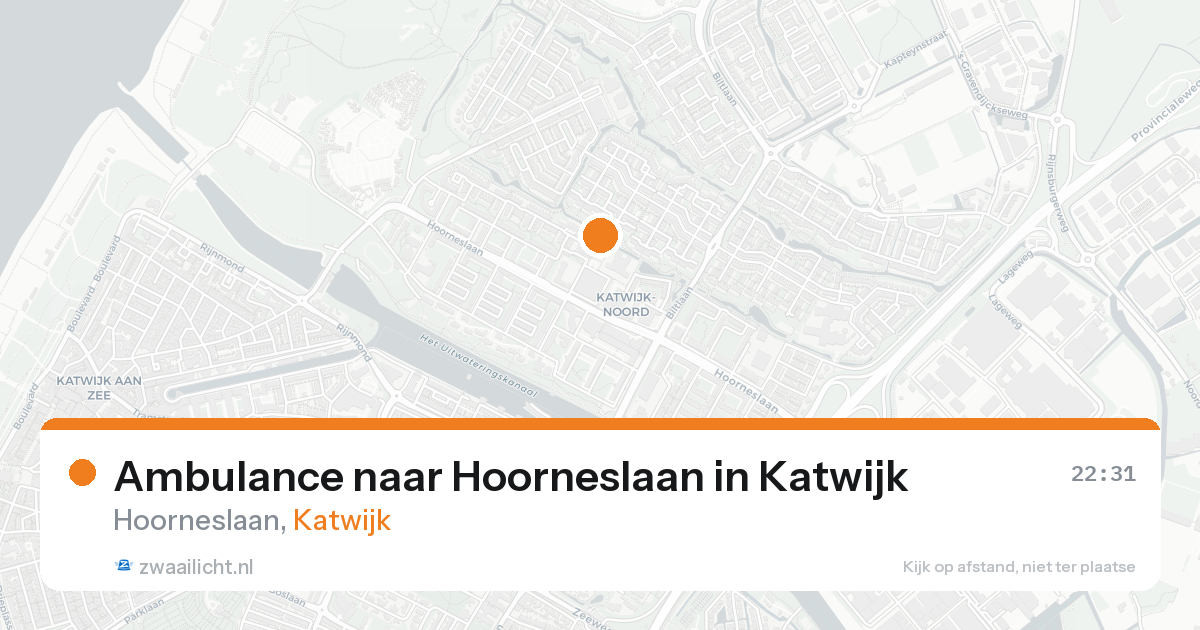 Ambulance naar Hoorneslaan in Katwijk — 23 aug 2026