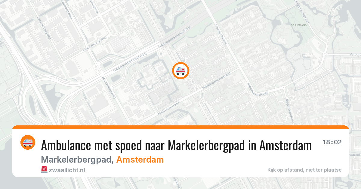 Ambulance met spoed naar Markelerbergpad in Amsterdam — 31 mrt 2026