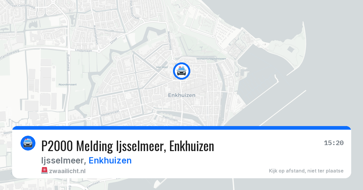 P2000 Melding Ijsselmeer, Enkhuizen — 2 jul 2026