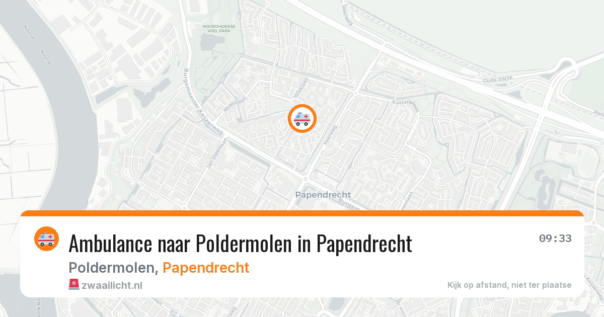 Ambulance naar Poldermolen in Papendrecht — 17 jul 2026