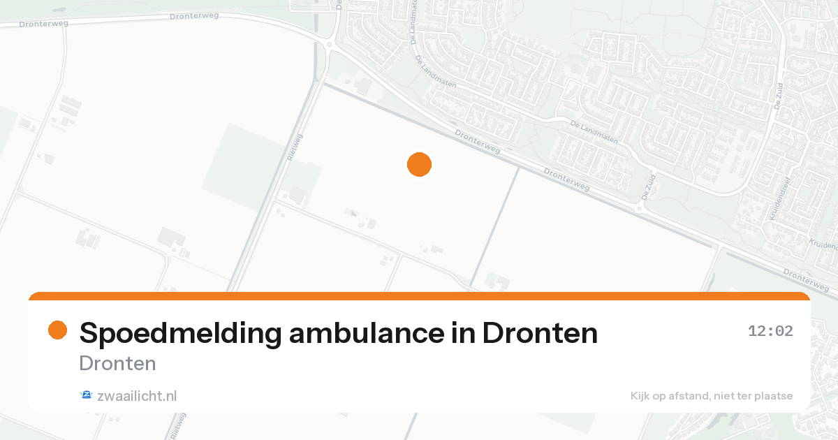 Spoedmelding ambulance in Dronten — 16 aug 2026