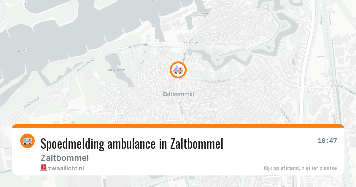 Spoedmelding ambulance in Zaltbommel — 12 apr 2026