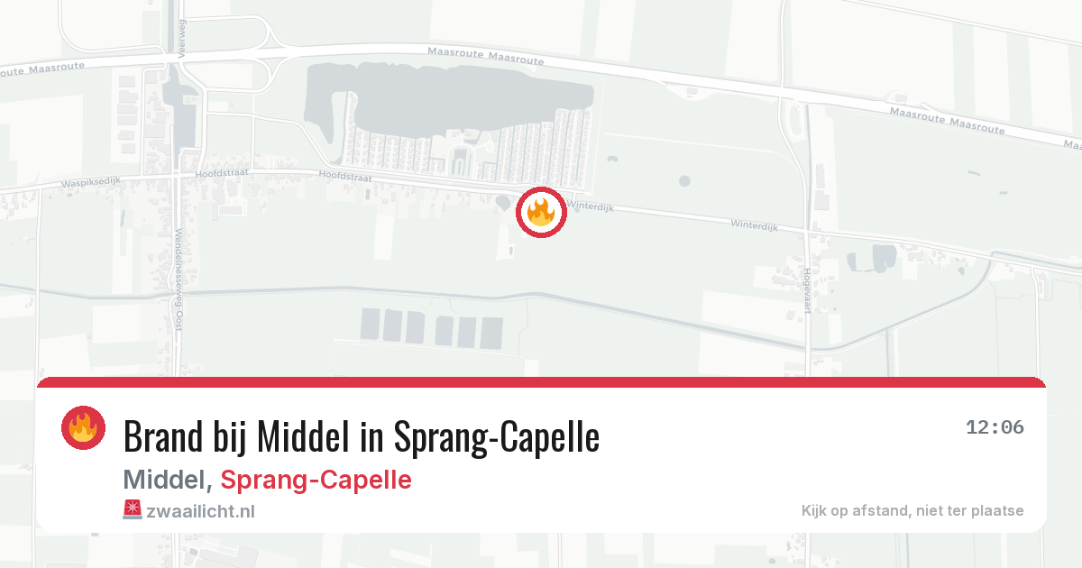 Brand bij Middel in Sprang-Capelle — 13 aug 2026