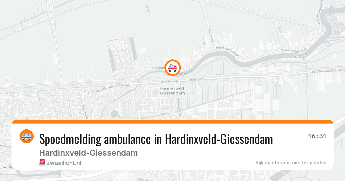 Spoedmelding ambulance in Hardinxveld-Giessendam — 4 mei 2026