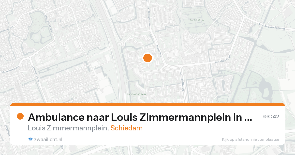 Ambulance naar Louis Zimmermannplein in Schiedam — 4 jul 2026