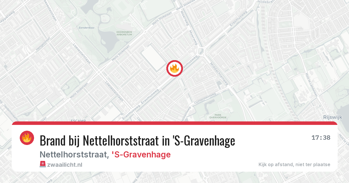 Brand bij Nettelhorststraat in 'S-Gravenhage — 29 jul 2026