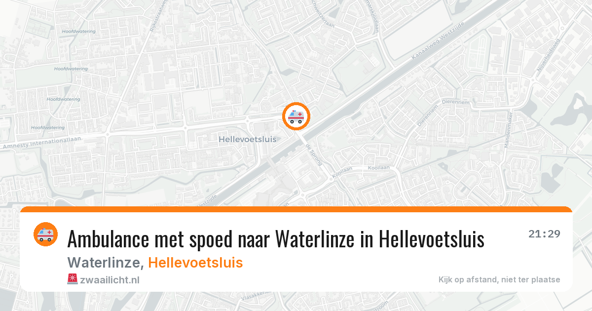 Ambulance met spoed naar Waterlinze in Hellevoetsluis — 22 jun 2026
