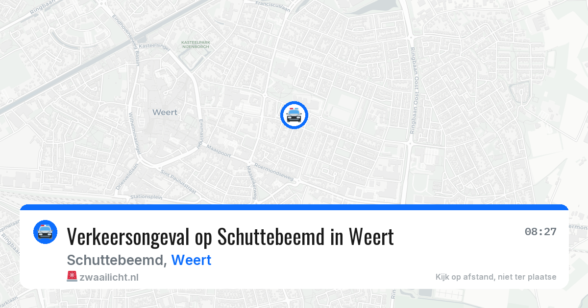 Verkeersongeval op Schuttebeemd in Weert — 30 mrt 2026